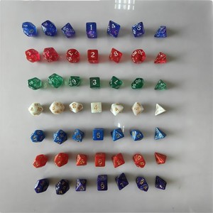Starry Sky Glitter <b>Dice</b> <b>Set</b> Multicolor Multi Sided RPG Game <b>Dice</b> 7 Pieces - Product Image 5