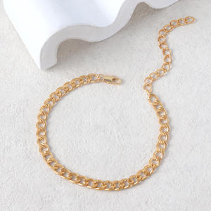 फैशन ज्वेलरी फैक्ट्री वाटरप्रूफ 14k क्यूबन फिगारो मोरोक्कन से लिंक महिलाओं के लिए सोने की फुट चेन लेटी - Product Image 6