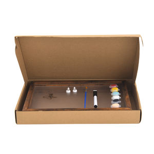 シャドウボックスカラフルペイントブラシブラウンカラーファミリーDIYプリントディスプレイピクチャーペインティングソリッドパインウッドベビーフレーム - Product Image 3