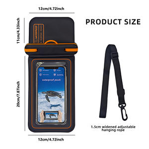 เคสโทรศัพท์กันน้ำแบบลอยน้ำได้ IPX8 พร้อมช่องใส่ของสองช่อง  ซองกันน้ำแบบฟองน้ำสำหรับขายส่ง ใช้สำหรับกีฬาทางน้ำกลางแจ้ง - Product Image 6