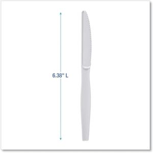 Couteau jetable en polystyrène blanc de grande taille pour la préparation et le service des aliments, kits de fournitures pour fêtes BWK - Product Image 4
