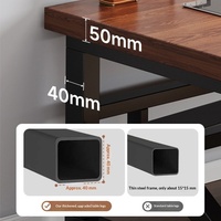 Bureau d'ordinateur en métal, bureau d'étude, bureau d'étudiant, bureau à domicile, bureau de jeu, poste de travail fixe, cadre fixe de 5 cm d'épaisseur