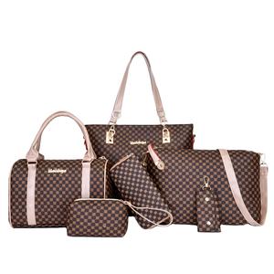 Nuovo Set di Borse a Spalla e a Mano da Donna in Pelle PU alla Moda all'Ingrosso 2025, 6 Pezzi con Portafoglio e Mini Borsa - Product Image 1