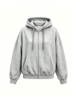 Sweat-shirt à capuche oversize zippé pour homme, imprimé DTG Kornit, motif démon gothique, style streetwear, en coton épais, décontracté