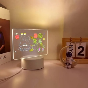 Led DIY tin nhắn bảng vẽ xóa được viết <span class=keywords><strong>notepad</strong></span> ánh sáng cho trẻ em sơn văn bản với đứng & 7 bút - Product Image 5