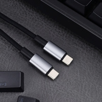 Cable de Carga Rápida USB C a C 2 en 1, Cable de Carga Tipo C Multifunción con Trenzado de Nailon para Teléfono
