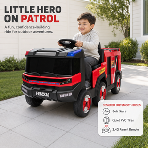 Véhicule Électrique pour Enfants <span class=keywords><strong>12V</strong></span> 4.5AH, <span class=keywords><strong>Camion</strong></span> <span class=keywords><strong>de</strong></span> Pompiers 2 Places, Rechargeable, 4 Roues, en Plastique, pour Garçons et Filles <span class=keywords><strong>de</strong></span> 3 Ans et Plus - Vente Chaude - Product Image 3