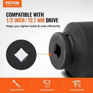 4PCS SAE 6-Point Spindle Nut Socket 1/2 \ "Drive Axle Nut Impact Socket Set for Auto Parts - Product Image 2