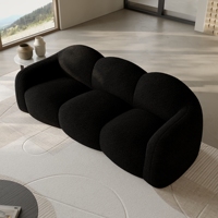 Sofá Cama de 3 Plazas de Estilo Nórdico Moderno Voxhome, Sofá Perezoso para Sala de Estar, Dormitorio, Muebles, Sofá Negro Nube, Juego de Sofás, Gran Venta