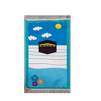Tapis de prière islamique épais 50x90 pour enfants musulmans, tapis de prière pliable d'impression 3D pour la maison, la mosquée, les voyages