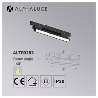 Module d'éclairage LED magnétique 15W réglable 48V pour stands de salons professionnels, espaces de coworking et intérieurs de centres commerciaux