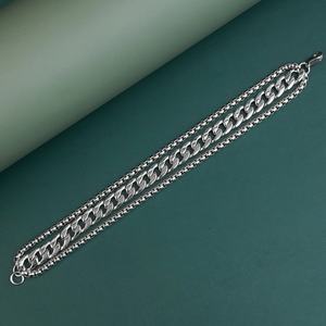 Pulseras de eslabones cubanos, cadena de caja redonda, banda para la muñeca de acero inoxidable, accesorios de joyería de moda, joyería al por mayor, cadena cubana - Product Image 2