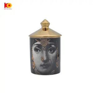 Nieuwe Beauty Opbergpot Decoratieve Kaarsblikken Pot Portret Kaars Cup Katoenen Wattenstaafje Sieraden Opbergdoos Penhouder Met Deksel