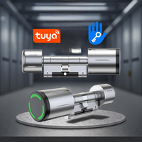 Serrure électronique intelligente TTLock Tuyalock, cylindre de serrure étanche, gestion de la sécurité moderne pour hôtel, WIFI, NFC, RFID, serrure en bois, alliage de zinc