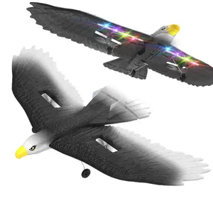 Büyük EPP 2.4G açık 2CH 3CH elektrikli Gyro oyuncak uçak LED rulo dublör uzaktan kumanda uçak köpük Falco planör RC kartal uçak
