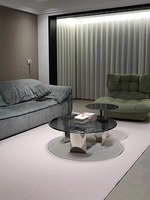 Table basse moderne design italien tables basses triangle en verre table à manger ronde en verre 60