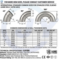 Codo de Acero al Carbono ASME/ANSI B16.9 Lr Sr Sin Costura/Soldado a Tope, 180/90/45 Grados, Accesorio para Tuberías de Alta Presión Resistente a la Corrosión