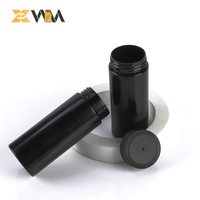 Bouchon à vis rond noir grande capacité en plastique vide pour conteneur HDPE de capsules de soins de santé