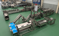 Ligne de production de friture automatique avec séchage à l'air pour éliminer l'excès d'huile de surface, ligne de traitement automatique de tofu frit