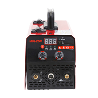 Soudeuse MIG-250 à moteur CC sans gaz, fonction 3-en-1 (MMA+MIG+TIG), 250 ampères, 220V, pour installation de clôtures et de portails à domicile
