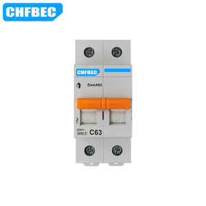 Disjoncteur miniature (MCB) CHFEC DomA63 2P 230V 6kA Protection thermomagnétique Courbe BCD 'C' Montage sur rail Polycarbonate - Product Image 1