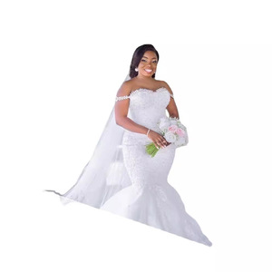 Nuevo Vestido de Novia Moderno Estilo Princesa 2024, Personalizable, con Cola de Pez, Encaje en el Hombro, Exclusivo para Comercio Exterior Africano - Product Image 4