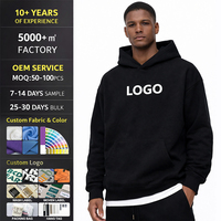 Sweatshirts à Capuche Surtailles Unisexe en Coton Épais 500 GSM de Haute Qualité, Sans Cordon, Personnalisables avec Logo, Grande Taille Homme