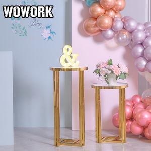 ขาตั้งขนมหวานทรงกระบอกสีทองสำหรับงานแต่งงาน ปี 2026 WOWORK โรงงานฝูซุ่น ของตกแต่งงานแต่งงาน งานเลี้ยงฉลองสมรส ของชำร่วยงานปาร์ตี้ - Product Image 5