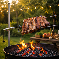 Kit de rôtissoire Spiedo Asado Kanka BBQ en acier inoxydable avec broche motorisée, rôtissoire à viande automatique, grill parrilla