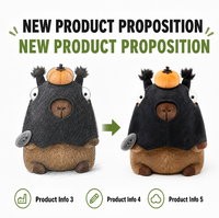 Peluche personnalisée Capybara en coton PP et polyester, brodée, tissu super doux, anti-stress, vente directe usine, OEM ODM
