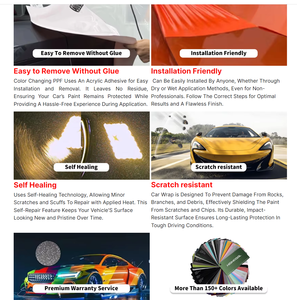 1.52*17 gros <span class=keywords><strong>Mamba</strong></span> vert brillant métallisé voiture Wrap Film vinyle autocollants sans bulle d'air complet personnalisé voiture vinyle Wrap <span class=keywords><strong>prix</strong></span> - Product Image 5