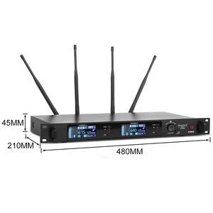 Ensemble de microphones sans fil portables professionnels OEM DR80A UHF pour l'enseignement, la prédication et les conférences - Product Image 2