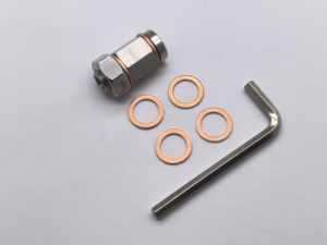 JXSS26001 Tapón <span class=keywords><strong>de</strong></span> Drenaje Magnético <span class=keywords><strong>de</strong></span> Acero Inoxidable para <span class=keywords><strong>Aceite</strong></span> <span class=keywords><strong>de</strong></span> Transmisión M14x1.5, Perno <span class=keywords><strong>de</strong></span> Drenaje Universal con Arandelas y Llave - Product Image 2