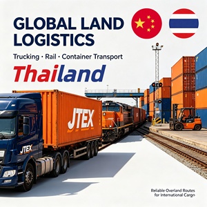 บริการขนส่งสินค้าทางบกจากจีนไปไทย บริการขนส่งระหว่างประเทศแบบ Door-to-Door บริการขนส่งสินค้าข้ามพรมแดนด้วยรถบรรทุก - Product Image 1