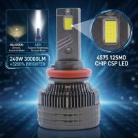 Ampoules de phares LED pour voiture K13 MAX 240W 30000LM Kit de conversion de phares automatiques H1 H3 H4 H7 H11 9004 9005 9006 9007 9012