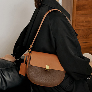 Sac panier en cuir véritable, tendance et élégant, sac à bandoulière pour femme - Product Image 4