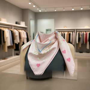 ผ้าพันคอไหมสี่เหลี่ยมลายเสือดาว 'Love Is Love' จาก Cox Fashion - Product Image 2