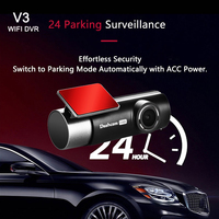 Caméra embarquée FHD1080P Vision Nocturne Moniteur de Stationnement 24H Caméras DVR Voiture 360° de l'Usine Source °   Objectif rotatif, contrôle par application Blackbox