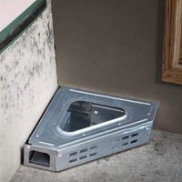 Piège à souris et rats en métal triangulaire à double trou pour usage domestique, mini boîte multi-capture avec fenêtre transparente