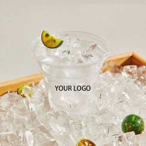 Gobelets en plastique PET transparents écologiques jetables avec couvercles, fond plat, pour boissons froides, logo personnalisé, diamètre 98 mm, 12 oz/14 oz/16 oz/18 oz/20 oz/24 oz - Product Image 2