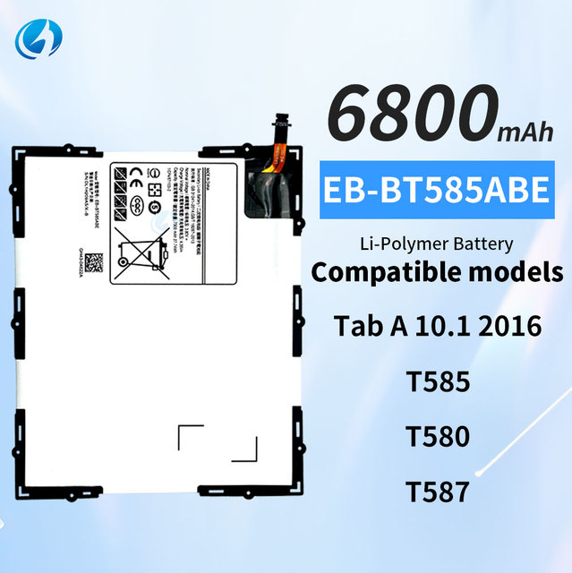 6800mAh Oem Tablet Battery Original Replacement Li-ion Tablet Battery for Samsung Galaxy Tab a 10.1 2016 T585 T580