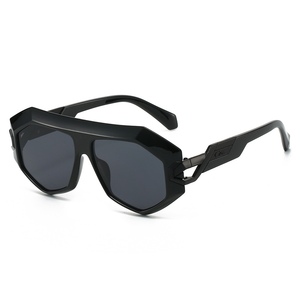 European American Vintage Sunglasses for Men Trendy <b>Large</b> <b>Frame</b> Goggles UV400 High Sense Sunshade Cross-Border High Fashion - Product Image 2