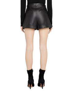 Pantaloni corti personalizzati di alta qualità pantaloni a vita alta pantaloni da <span class=keywords><strong>donna</strong></span> neri in pelle sintetica - Product Image 2