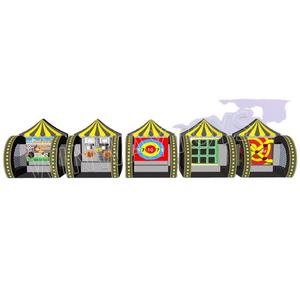 Successo di Vendita 2025 Gioco Sportivo Gonfiabile da Carnevale per Esterni Divertente e Personalizzato con Lancio dell'Ascia e Tiro a Canestro a Uso Commerciale - Product Image 1