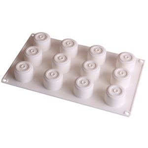 Cylindrical Mousse Silicone Mold 29x17.2x3.2cm 12 Cavities For Cake Baking DIY Chocolate Mold - Product Image 5