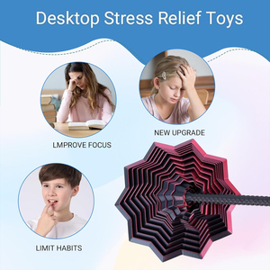 Décoration de bureau en gros : Étoile sensorielle 3D imprimée, spirale rotative avec poignée pour soulager le stress - Product Image 3