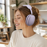 Headphone Nirkabel Premium Over-Ear, Headset Stereo Portabel dengan Kontrol Tombol Sederhana untuk Penggunaan Kantor, Perjalanan, dan Sehari-hari