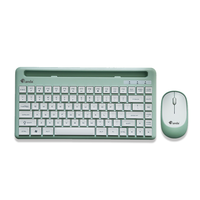 Keyboard dan Mouse Gaming nirkabel Mini 85 tombol, ramping 2.4G USB untuk komputer dengan Tablet/Slot ponsel