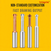 Fraise à chanfreiner, fraise à chanfreiner en V pour l'ébavurage de l'acier et de l'aluminium, usinage CNC, OEM ODM