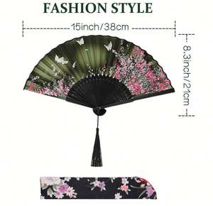 Abanico Plegable <span class=keywords><strong>de</strong></span> Bambú, Abanico <span class=keywords><strong>de</strong></span> Mano <span class=keywords><strong>de</strong></span> Papel Ecológico con Pintura Ecológica <span class=keywords><strong>para</strong></span> Decoración del Hogar, Festivales <span class=keywords><strong>de</strong></span> Año Nuevo y Regalos Empresariales - Product Image 4